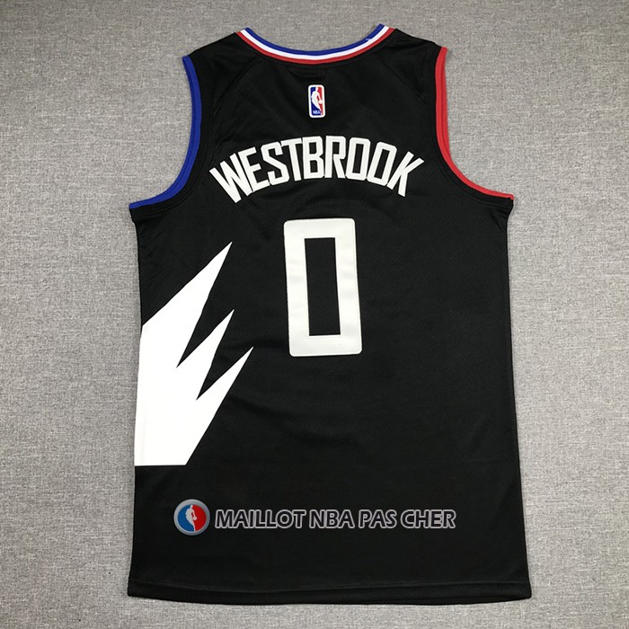 Maillot Los Angeles Clippers Russell Westbrook NO 0 Statement 2022-23 Noir